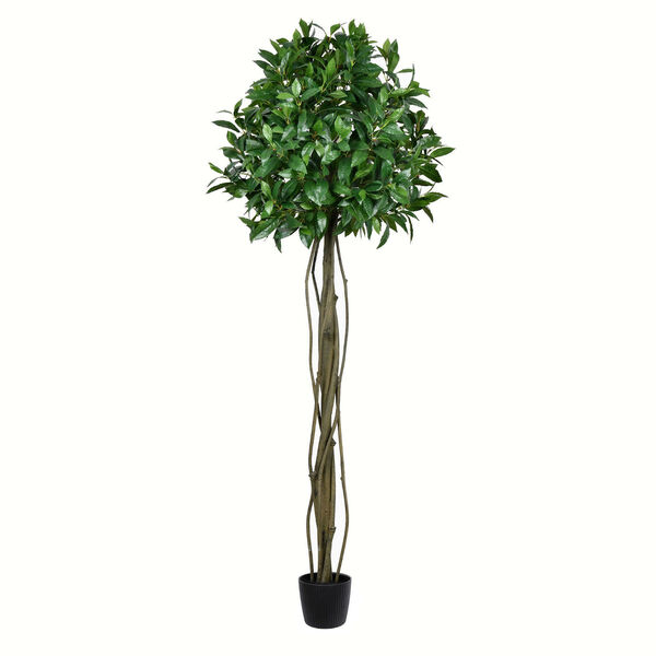 Green Potted Bay Leaf Topiary with 1008 Leaves, image 1
