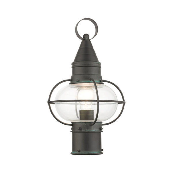 Newburyport Charcoal Nine-Inch One-Light Outdoor Post Lantern, image 1