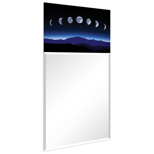 Blue Moons Black 48 x 24-Inch Rectangular Beveled Wall Mirror, image 2