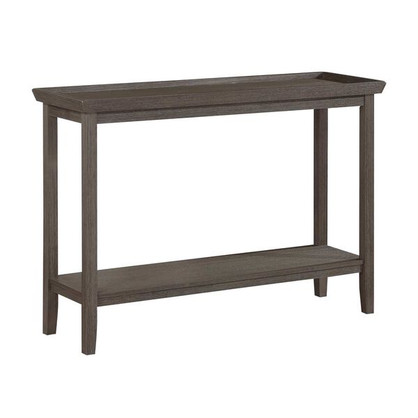 Ledgewood Wirebrush Dark Gray Console Table with Shelf, image 2