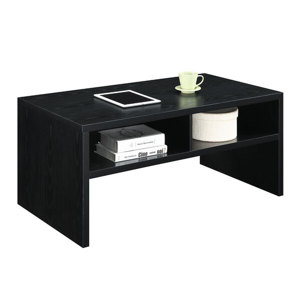 Northfield Admiral Black Deluxe Coffee Table with Shelves, image 3