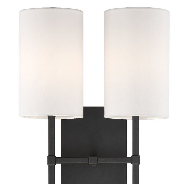 Veronica Black Forged Two-Light Wall Sconce, image 3