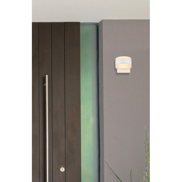 Raine White 730 Lumens 16-Light LED Outdoor Wall Sconce, image 5