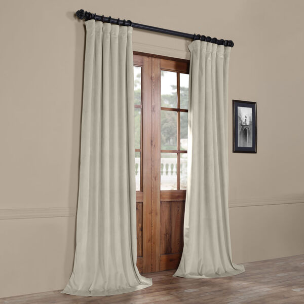 Cool Beige 108 x 50-Inch Blackout Velvet Curtain, image 8