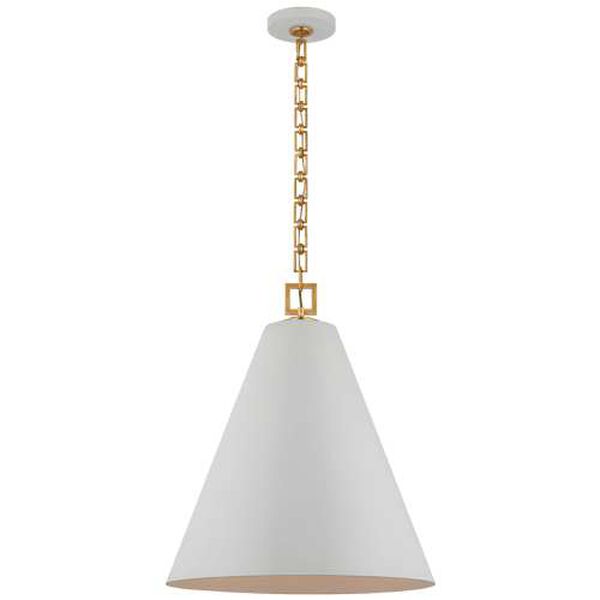 Theo Soft White and Gold 21-Inch One-Light Pendant by Julie Neill, image 1