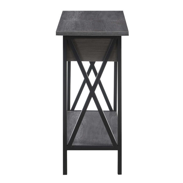 Tucson Flip Top End Table with Charging Station and Shelf, image 6
