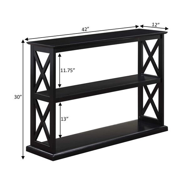 Coventry Black Console Table with Shelves, image 3
