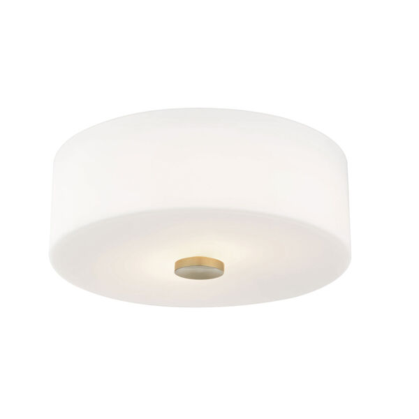 Sophie Aged Brass 12-Inch Two-Light Flush Mount, image 1