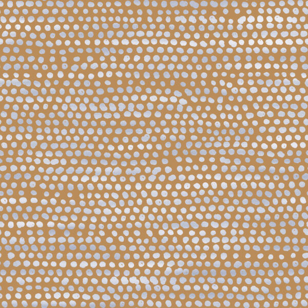 Moire Dots Toasted Turmeric Peel and Stick Wallpaper, image 2