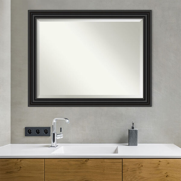 Colonial Black 46W X 36H-Inch Bathroom Vanity Wall Mirror, image 3