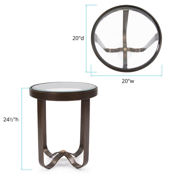 Bronze Round Side Table, image 4