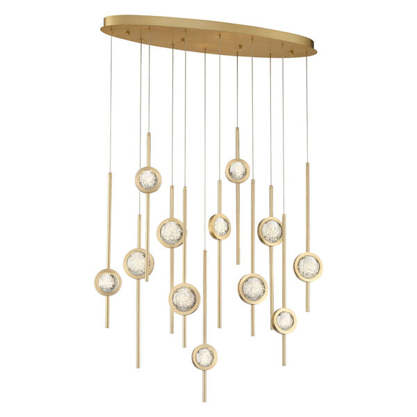 Barletta Brass Anodized Aluminum 12-Inch Integrated LED Chandelier, image 5