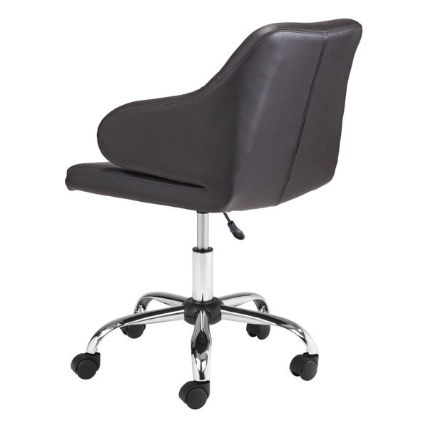 Designer Brown and Silver Office Chair, image 6