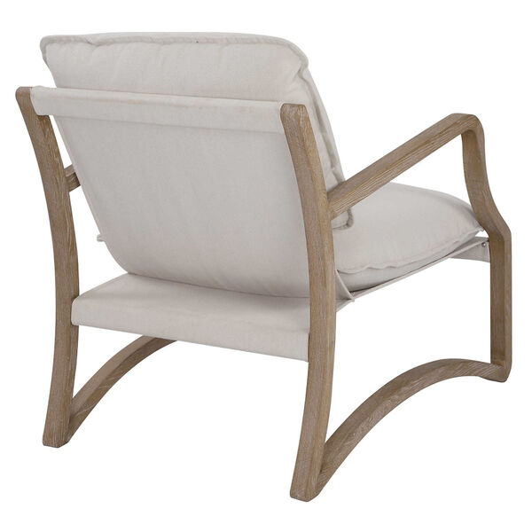 Melora White and Natural Accent Chair, image 6
