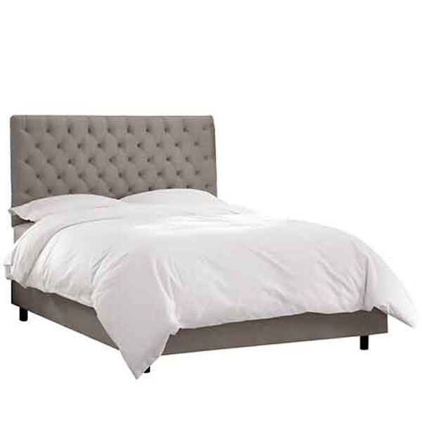 Regal Smoke Tufted Queen Bed, image 1