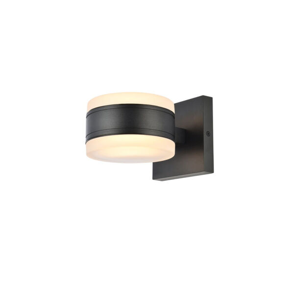 Raine Black 730 Lumens 16-Light LED Outdoor Wall Sconce, image 2