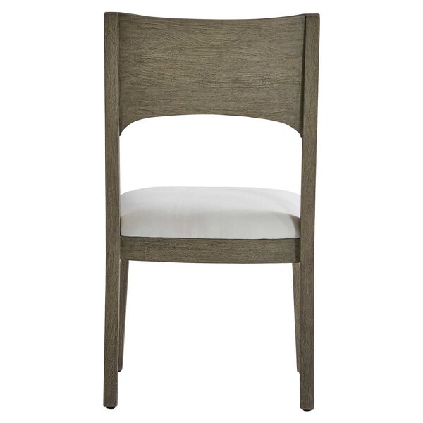 Calais Weathered Teak and White Outdoor Side Chair, image 4