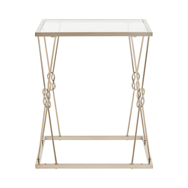 May Champagne Gold Knot Frame End Table, image 2