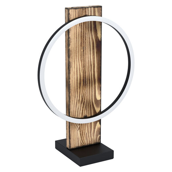 Boyal Brushed Pine Wood Integrated LED Table Lamp, image 1