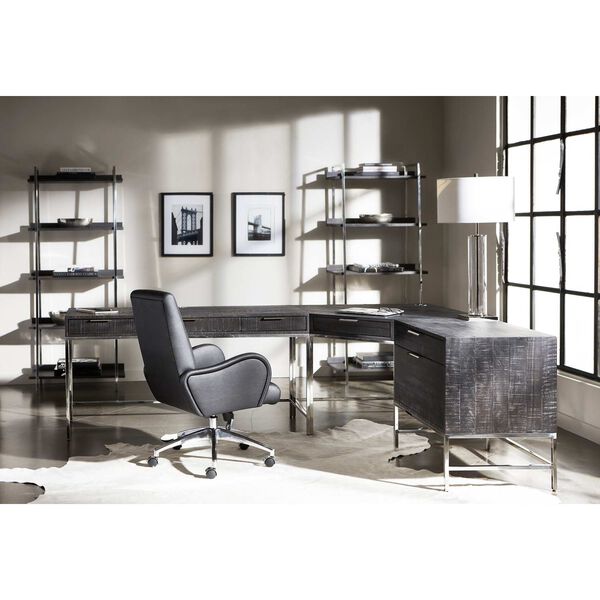 Patterson Black and Silver Office Chair, image 6