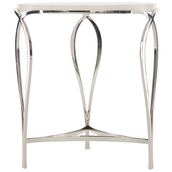 Silken Pearl Calista Metal Round Accent Table, image 3