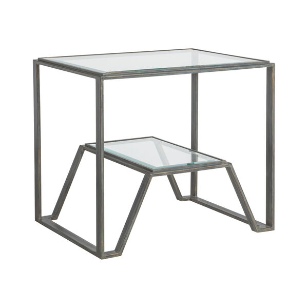 Metal Designs Dark Gray Byron Rectangular End Table, image 1