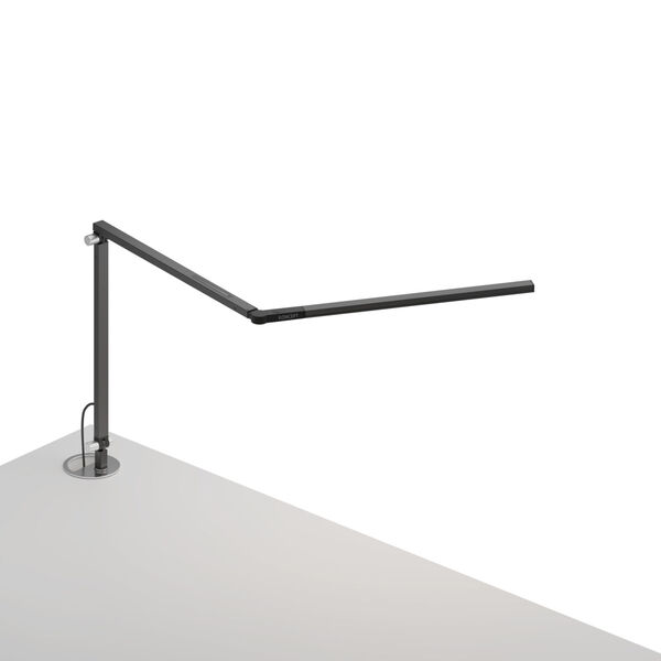 Z-Bar Metallic Black LED Mini Desk Lamp with  Grommet Mount, image 1