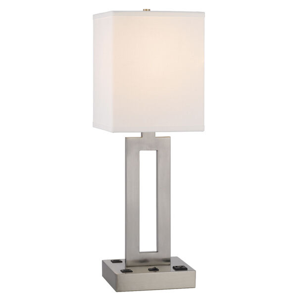 Sarnia Brushed Steel One-Light Desk Lamp, image 4