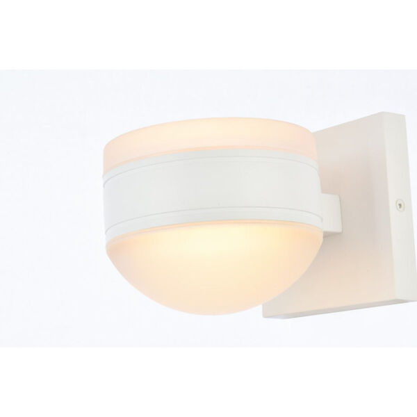 Raine White 600 Lumens 16-Light LED Outdoor Wall Sconce, image 3
