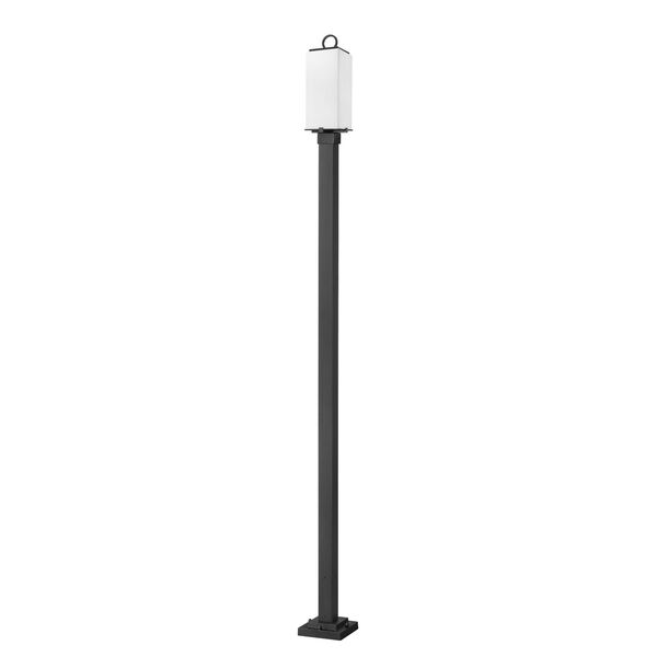 Sana Black 10-Inch Two-Light Outdoor Post Mounted Fixture with White Opal Shade, image 6