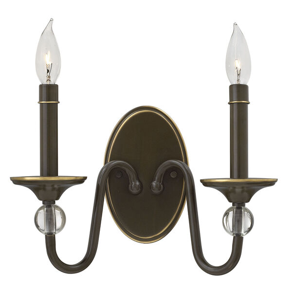Eleanor Light Oiled Bronze Two-Light Wall Sconce, image 1