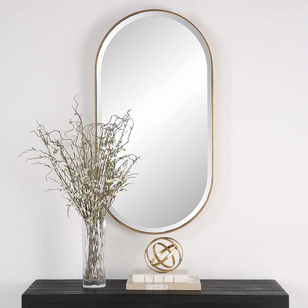 Lago Antique Gold Oval Wall Mirror, image 1