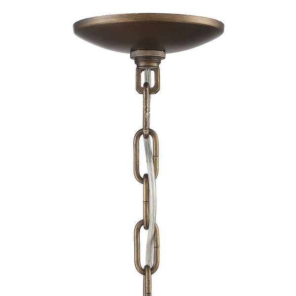 Luca Hand Painted Bronze One-Light Chandelier, image 4