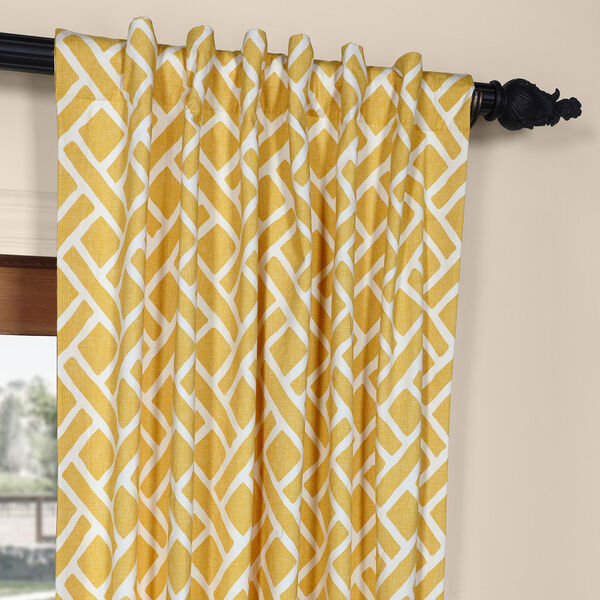 Half Ds Martinique Yellow 96, 96 Curtain Panels