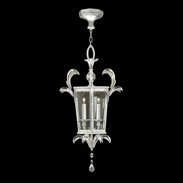 Beveled Arcs Silver Three-Light Lantern Pendant, image 1