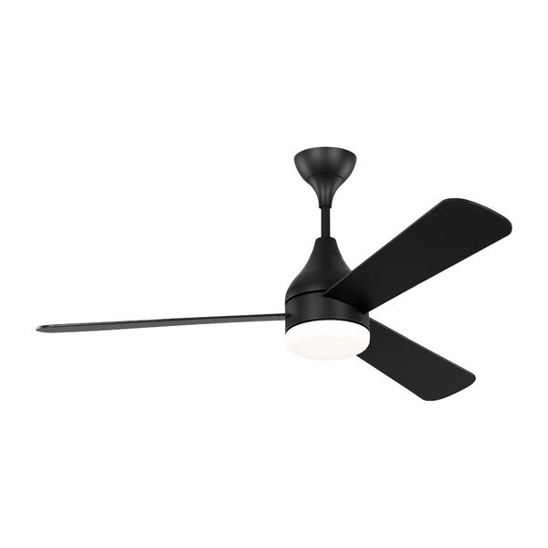 Streaming Smart Midnight Black 52-Inch Indoor/Outdoor Integrated LED Ceiling Fan with Remote Control and Reversible Motor, image 3