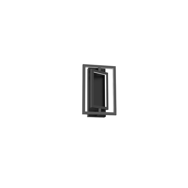Mondrian Black Eight-Inch LED Semi-Flush Mount, image 2