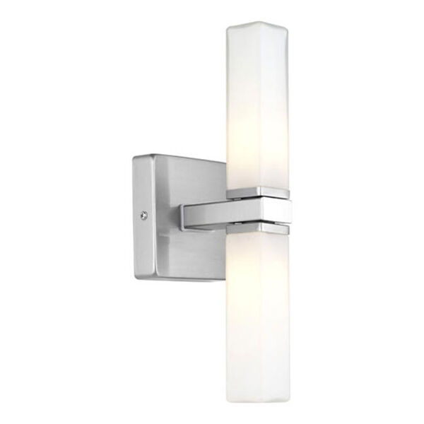 Palms Matte Nickel Two-Light Wall Sconce, image 1