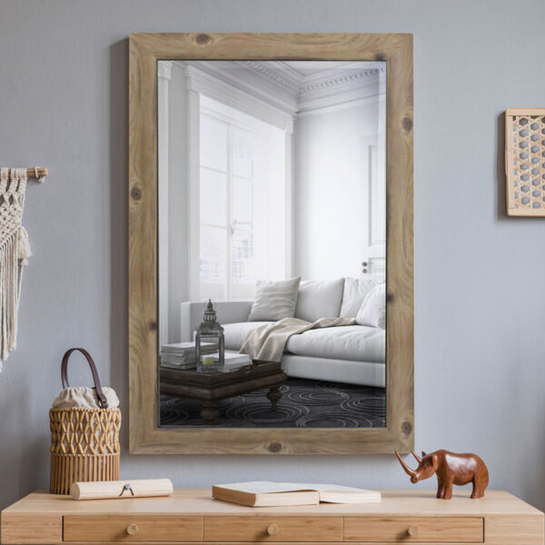 Gray and Black 36-Inch Tall Framed Mirror, image 2
