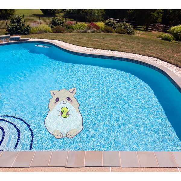 Beige Hamster Underwater Pool Tattoo, image 2