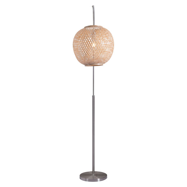 Halzey Natural Woven One-Light Floor Lamp, image 5