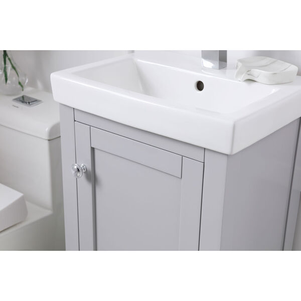 Mod Gray 18-Inch Vanity Sink Set, image 5