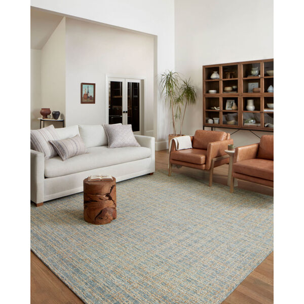 Chris Loves Julia Polly Blue and Sand Area Rug, image 2