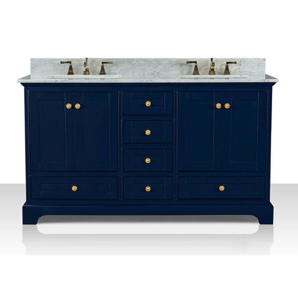 Audrey Heritage Blue White 60-Inch Vanity Console, image 6