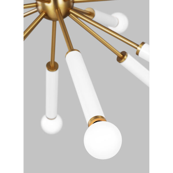 Monroe Burnished Brass 12-Light Sputnik Chandelier, image 3