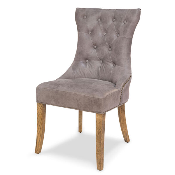Sophie Side Chair Gray Leather, image 1