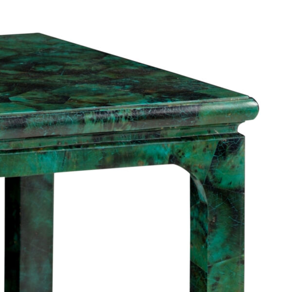 Green and Black Malachite Side Table Side Table, image 2