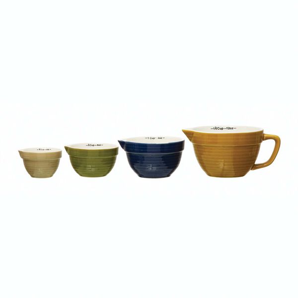 Multicolor Stoneware Batter Bowl, Set of 4, image 1