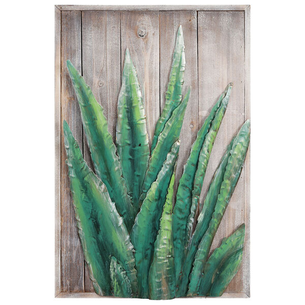 Succulent 1 Hand Painted Solid Wood Framed Wall Art, image 2