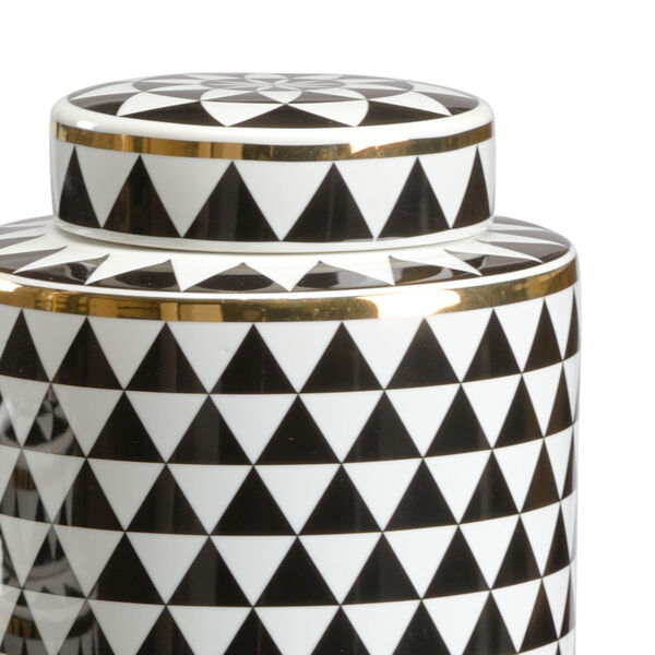 Black and White 8-Inch Triad Canisters, Set of 3, image 2